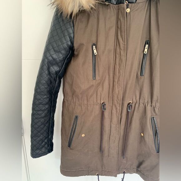 ONLY New Demi Contrast Mid Length Parka - Picture 4 of 7